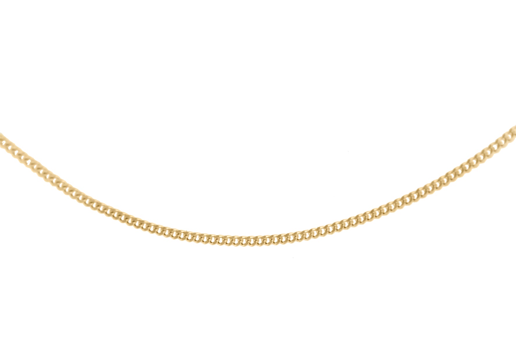 9ct yellow gold adjustable curb chain 273 - Armin Lowe Jewellers