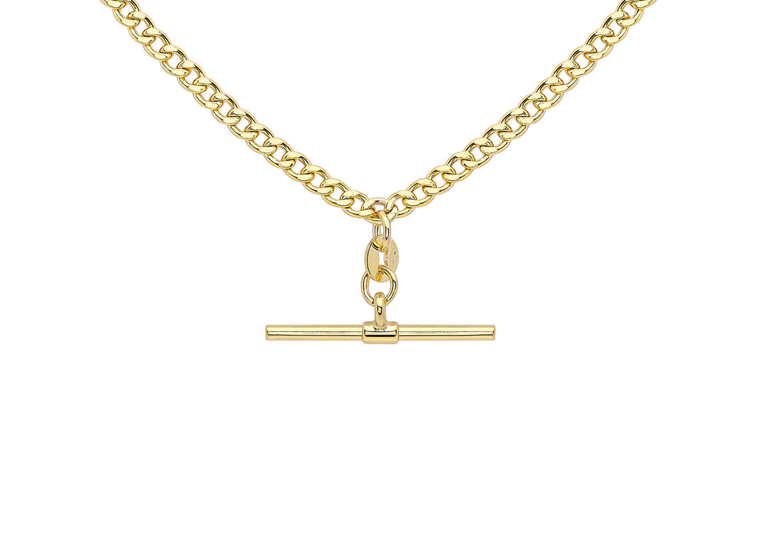 9ct gold 18"/46cm Alber T-bar chain, hollow 37540 - Armin Lowe Jewellers