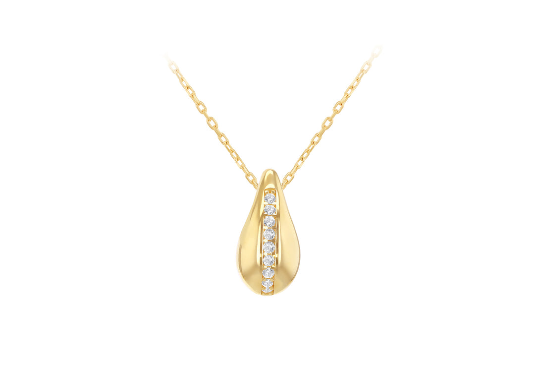 Gold CZ Teardrop pendant 37545 - Armin Lowe Jewellers