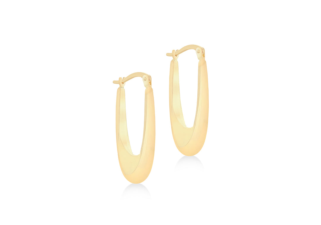 Ladies drop hoop earrings 37551 - Armin Lowe Jewellers