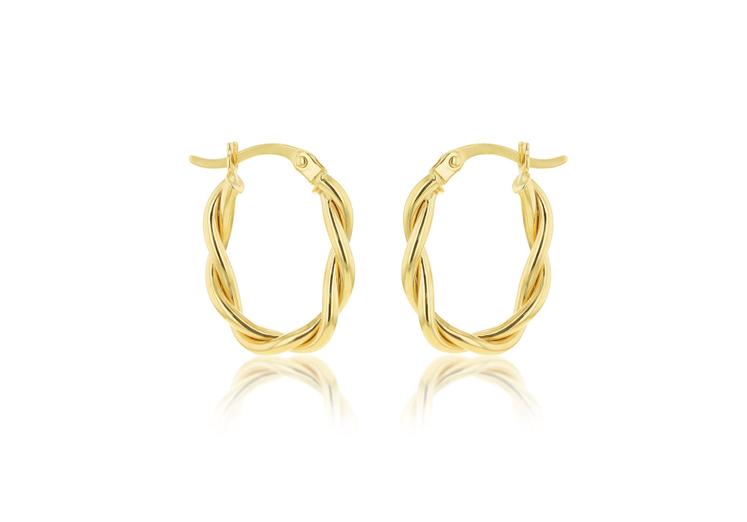 Ladies gold hoop earrings 37555 - Armin Lowe Jewellers