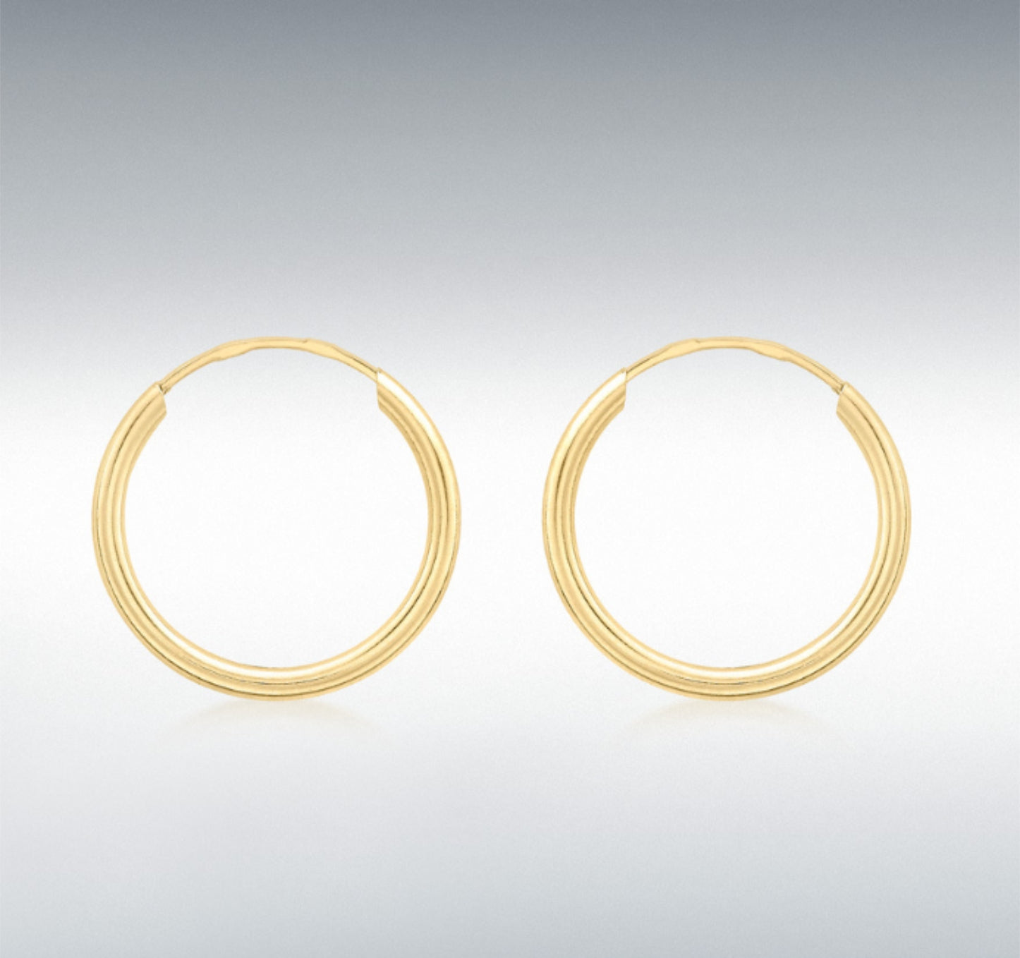 9ct Gold 15mm Sleepers 37039 - Armin Lowe Jewellers