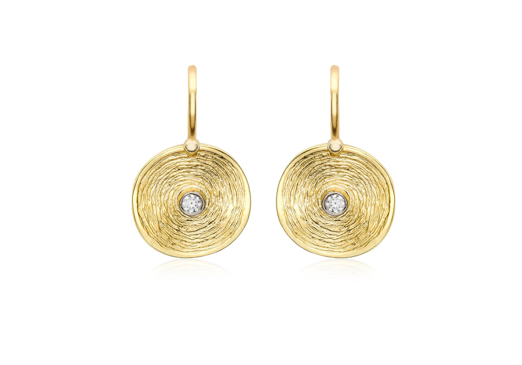 9ct gold drop Jute earring 37376 - Armin Lowe Jewellers