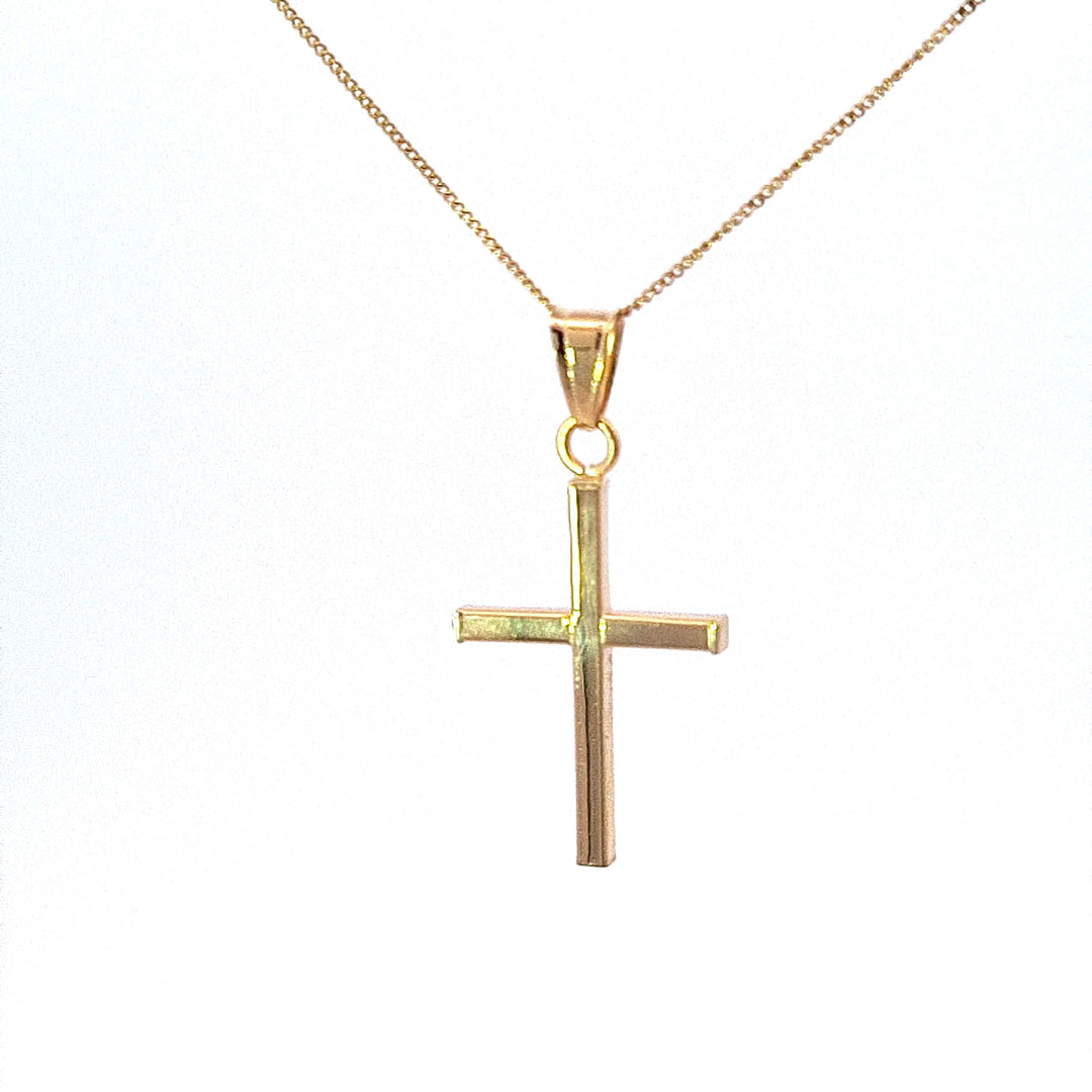 Gold cross and chain 37566 - Armin Lowe Jewellers