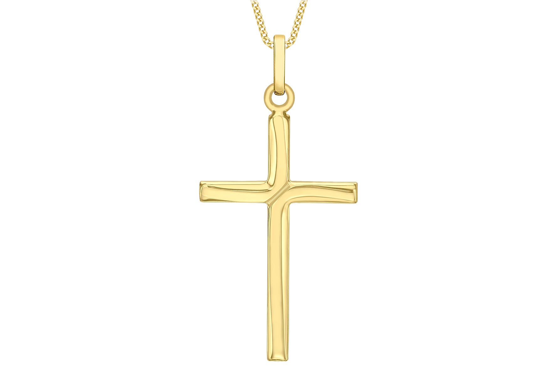 Gold twist cross 37379 - Armin Lowe Jewellers