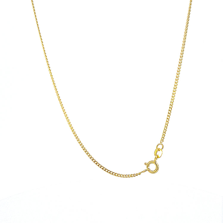 9ct gold diamond cut curb chain,22"/56cm 36580 - Armin Lowe Jewellers