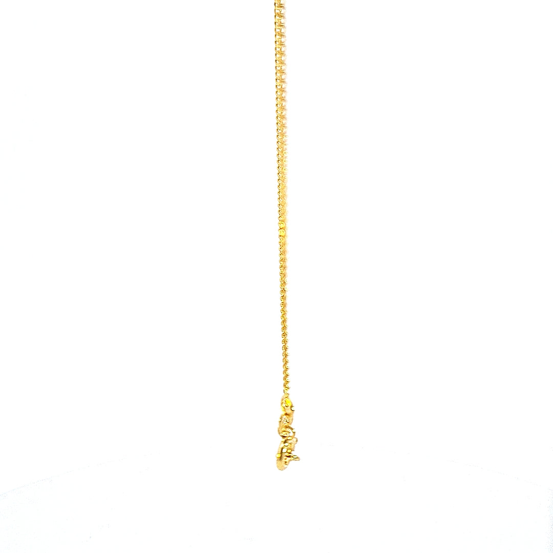 9ct gold diamond cut curb chain,22"/56cm 36580 - Armin Lowe Jewellers