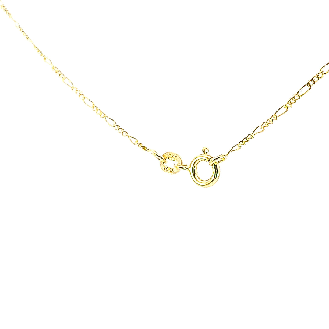 9ct gold 3+1 Figao link 20"/51cm chain 36600 - Armin Lowe Jewellers