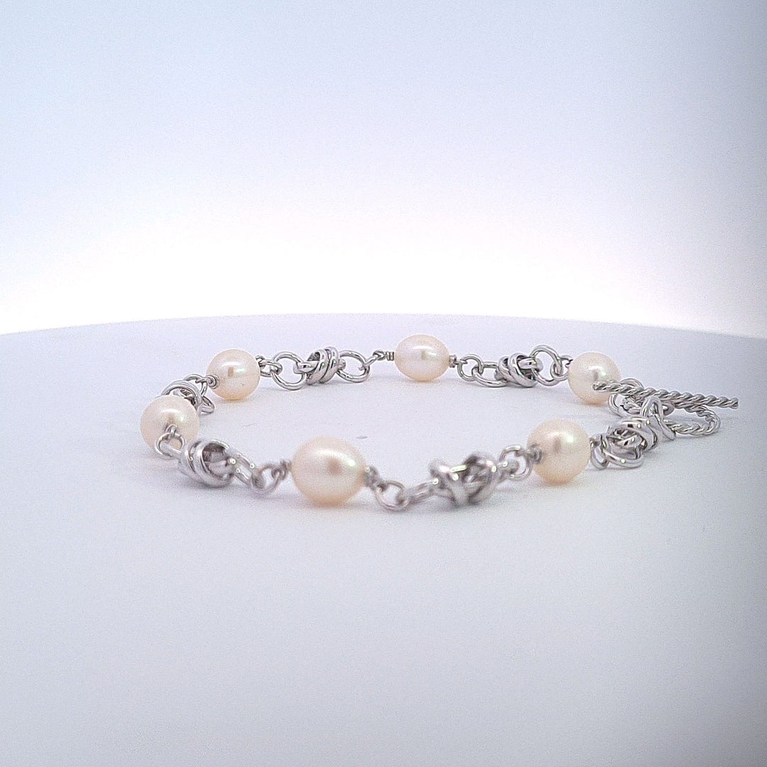 Cultured pearl bit bracelet 37671