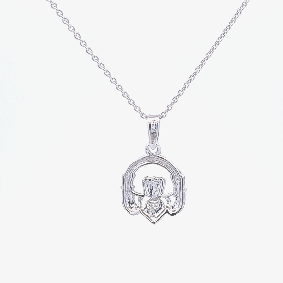 Connemara Marble Claddagh pendant 37319 - Armin Lowe Jewellers