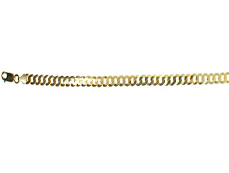 Gold plated Sterling Silver gents 20cm bracelet, 8mm width. 34796 - Armin Lowe Jewellers