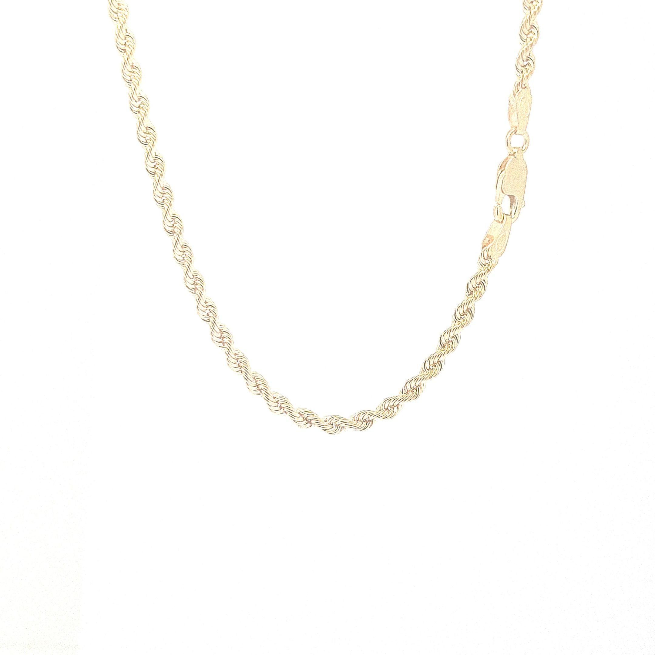 9ct yellow gold Rope Chain 18"/45cm 11110 - Armin Lowe Jewellers