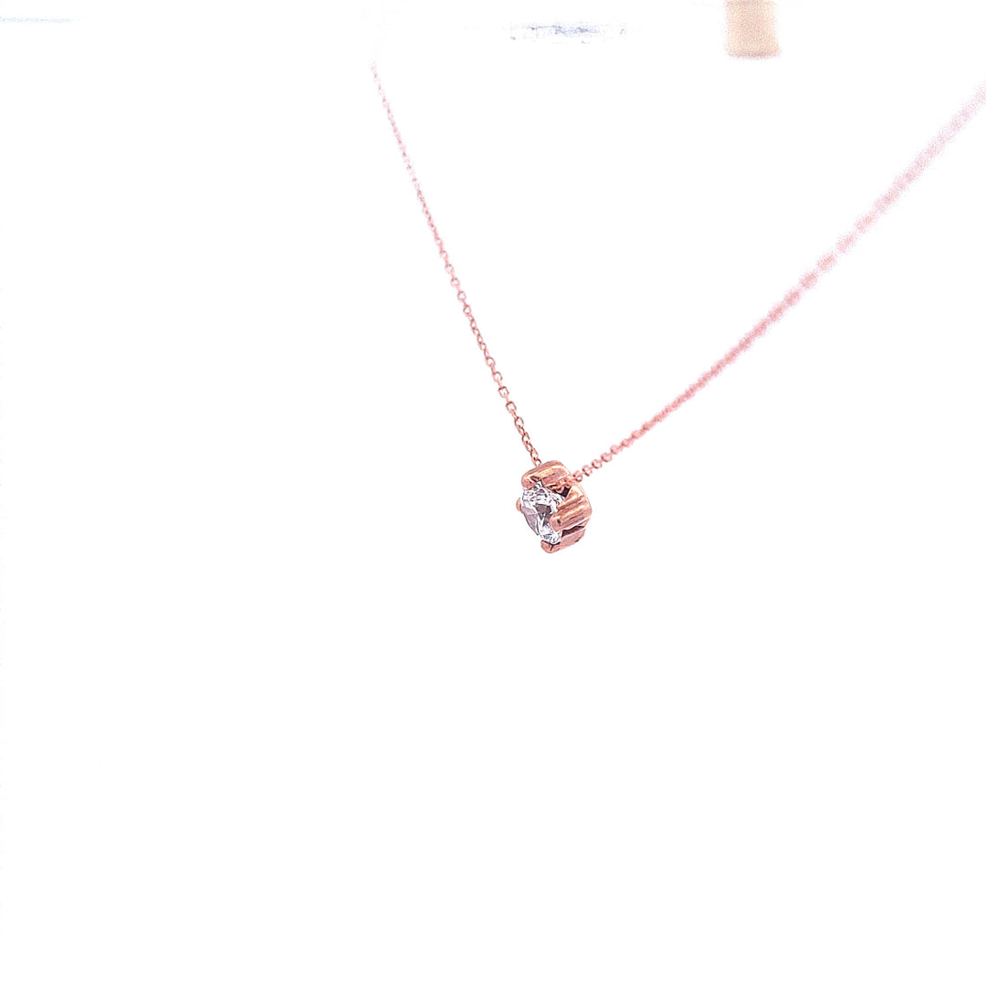 Rose Gold Solitaire pendant 36992 - Armin Lowe Jewellers