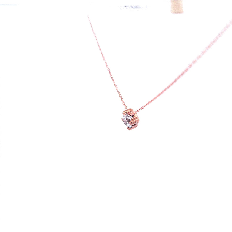 Rose Gold Solitaire pendant 36992 - Armin Lowe Jewellers