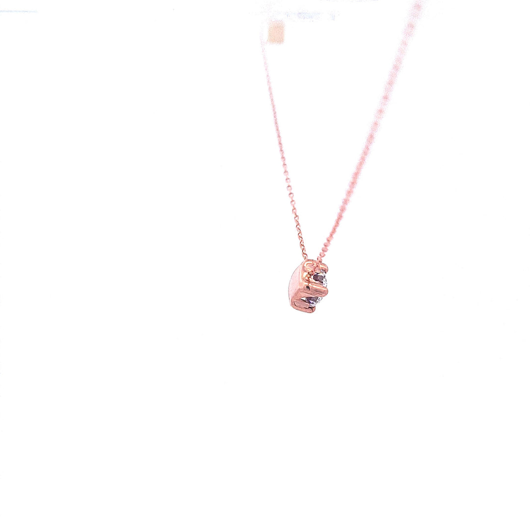 Rose Gold Solitaire pendant 36992 - Armin Lowe Jewellers