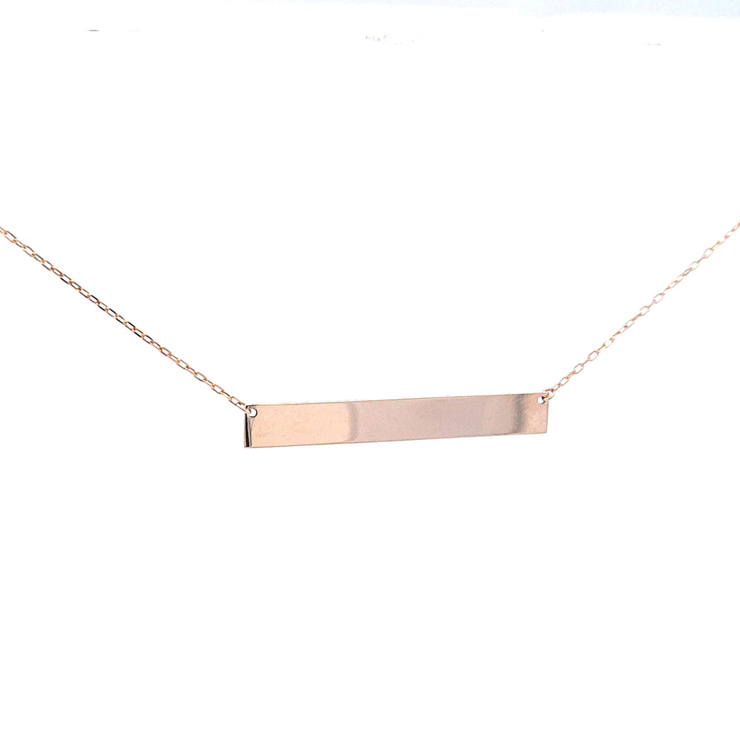 Gold horizontal bar necklace 37042 - Armin Lowe Jewellers