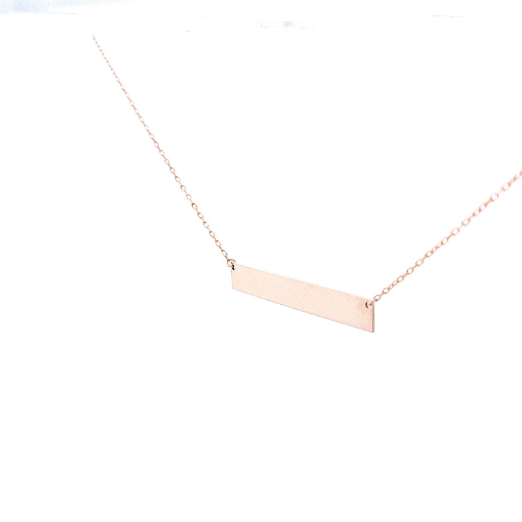 Gold horizontal bar necklace 37042 - Armin Lowe Jewellers