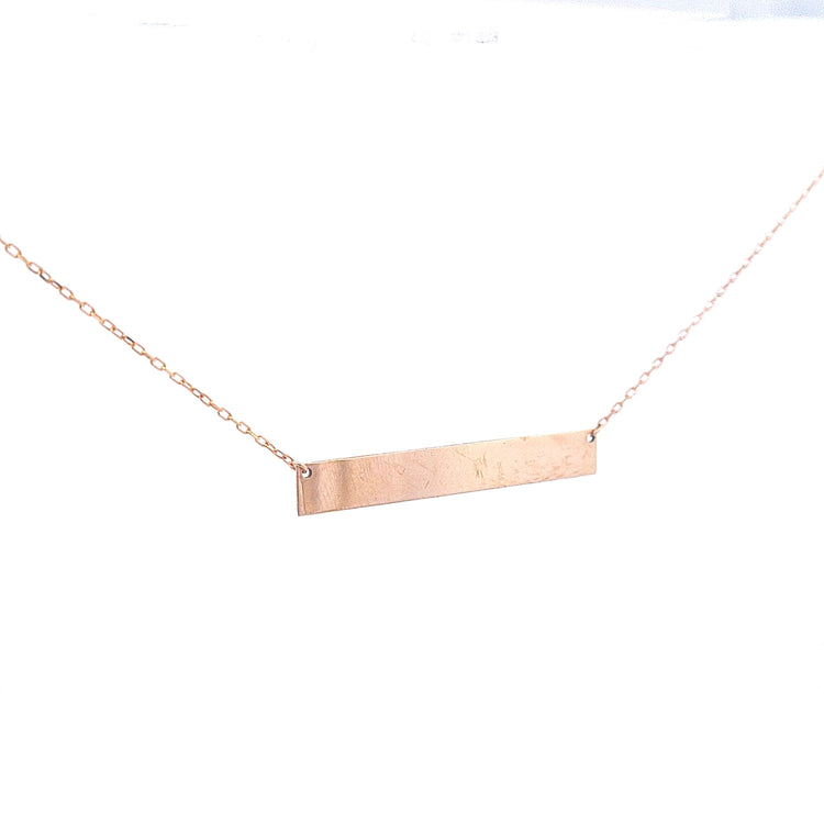 Gold horizontal bar necklace 37042 - Armin Lowe Jewellers