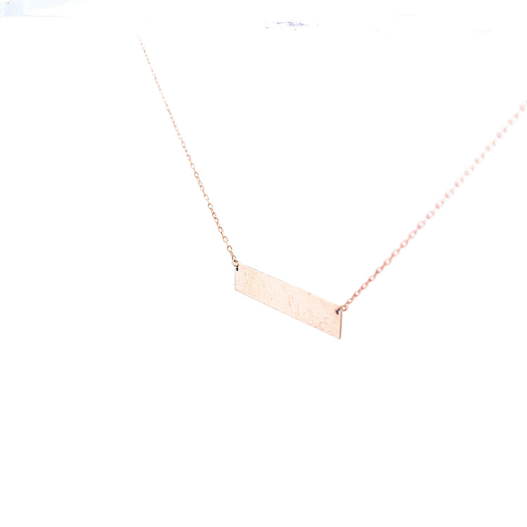 Gold horizontal bar necklace 37042 - Armin Lowe Jewellers