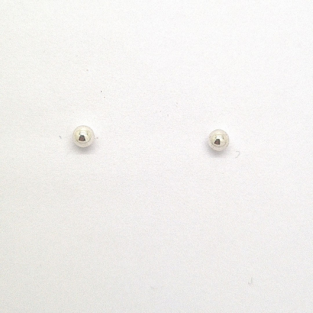 Sterling silver 3mm ball stud earrings 35009 - Armin Lowe Jewellers