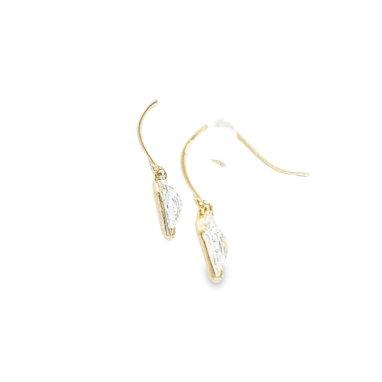 Gold drop CZ earrings 36648 - Armin Lowe Jewellers