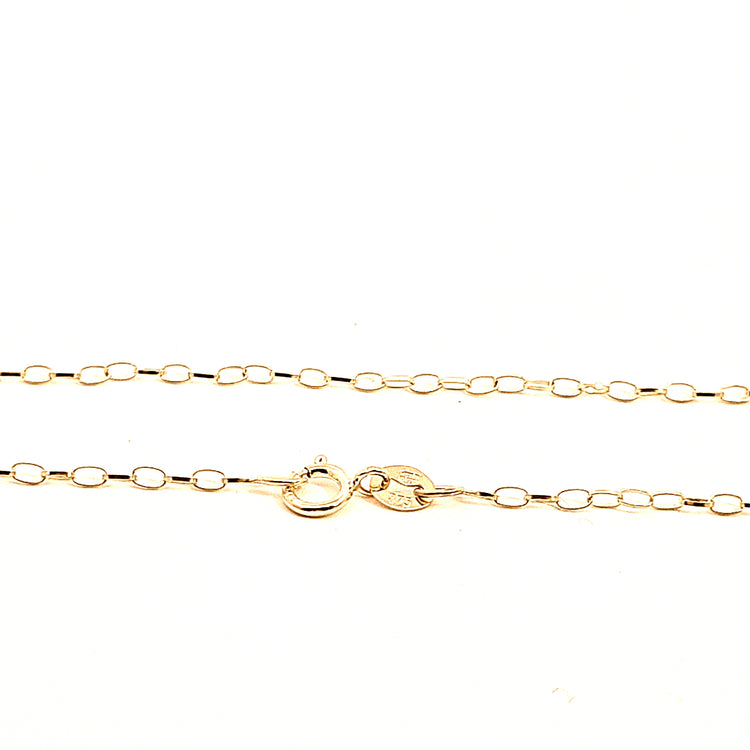 9ct gold micro bell chain18"/46cm 15255 - Armin Lowe Jewellers