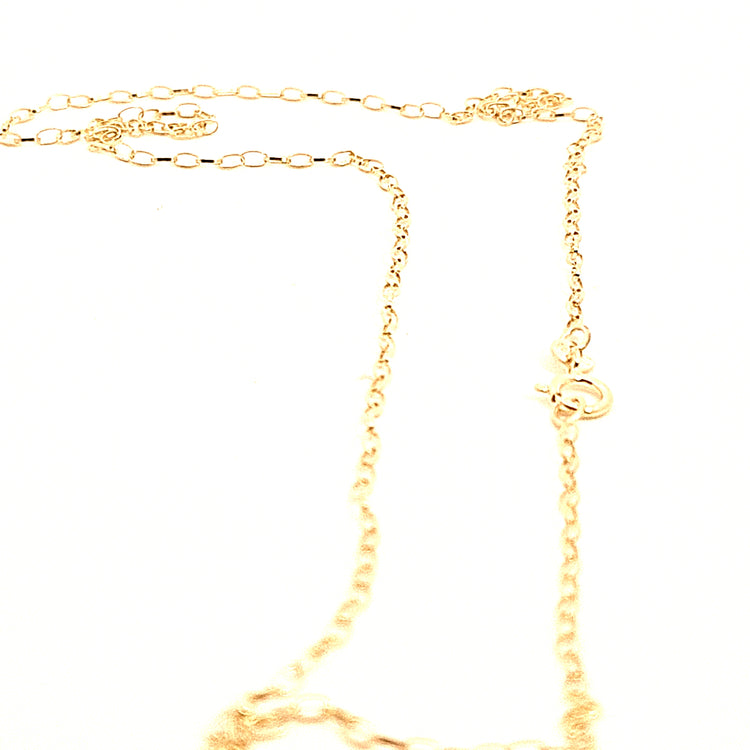 9ct gold micro bell chain18"/46cm 15255 - Armin Lowe Jewellers