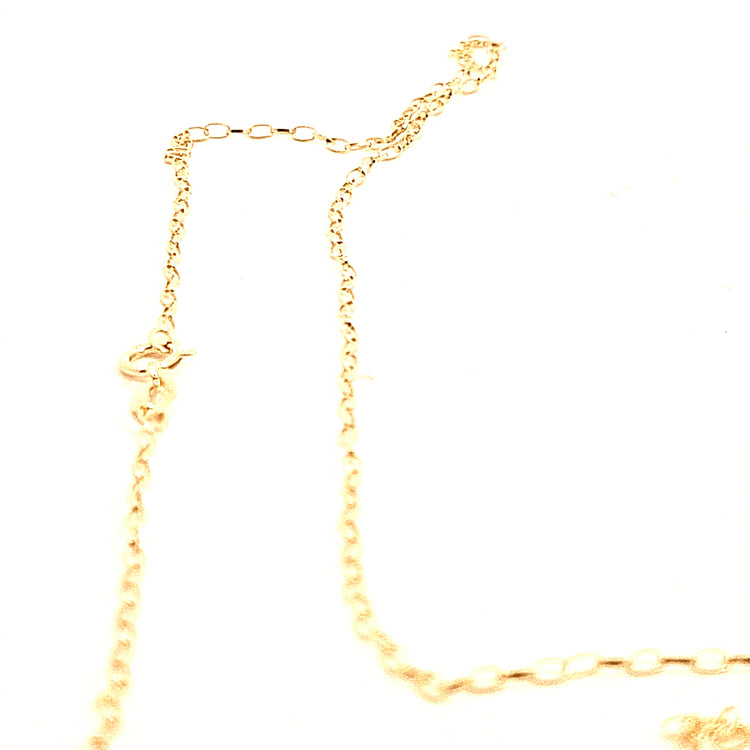 9ct gold micro bell chain18"/46cm 15255 - Armin Lowe Jewellers