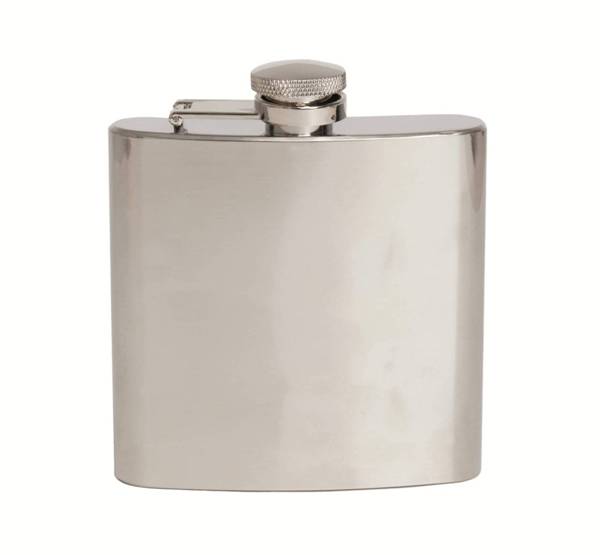 6oz brushed finish hip flask 36091 - Armin Lowe Jewellers