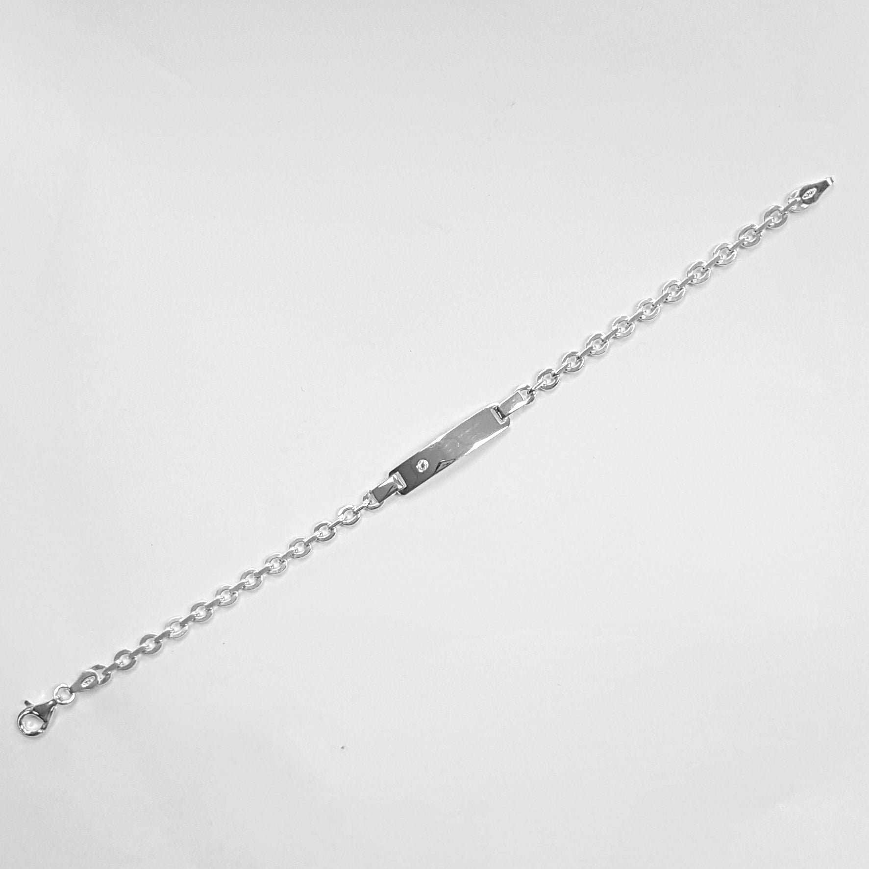 Lady's ID bracelet with CZ 17764 - Armin Lowe Jewellers