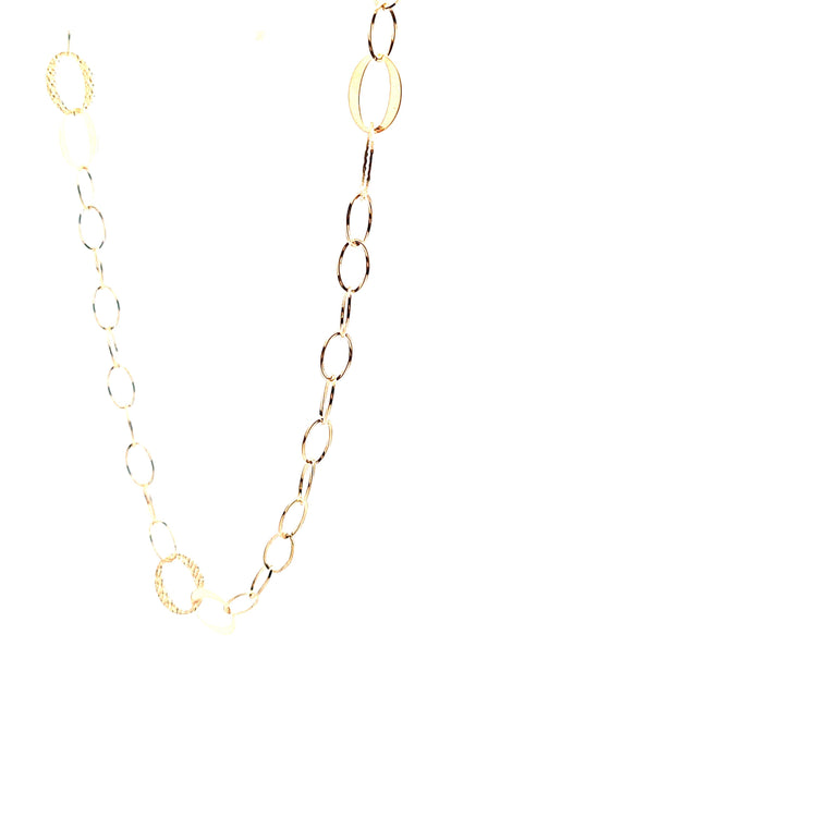 Gold oval link necklace 36984 - Armin Lowe Jewellers