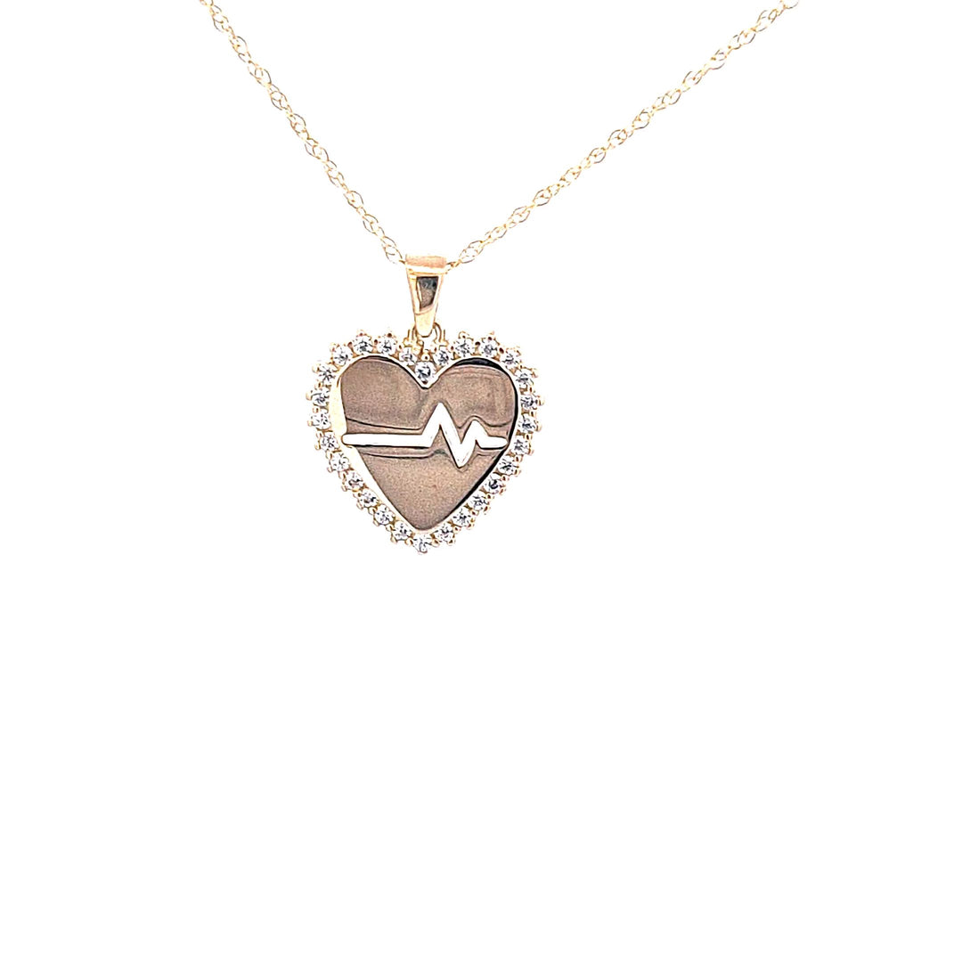 Gold beating heart pendant 36818 - Armin Lowe Jewellers