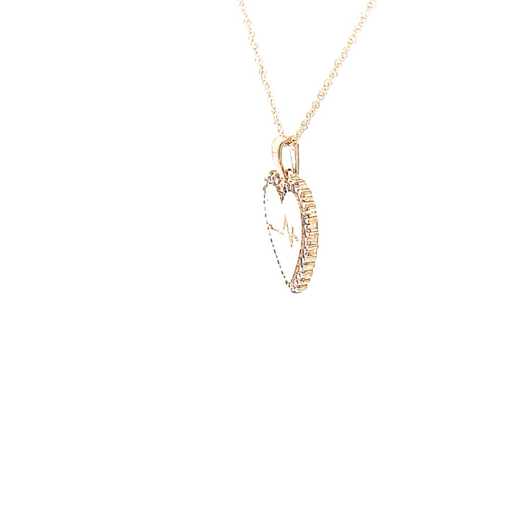 Gold beating heart pendant 36818 - Armin Lowe Jewellers