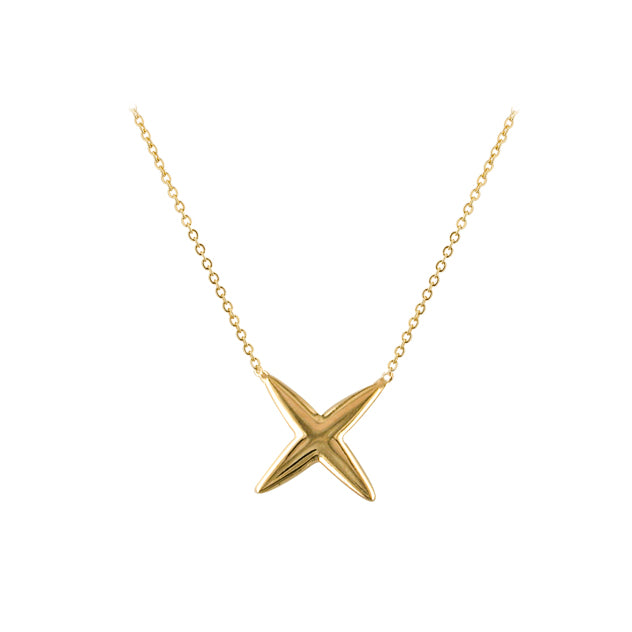 Gold "X" pendant 36416 - Armin Lowe Jewellers