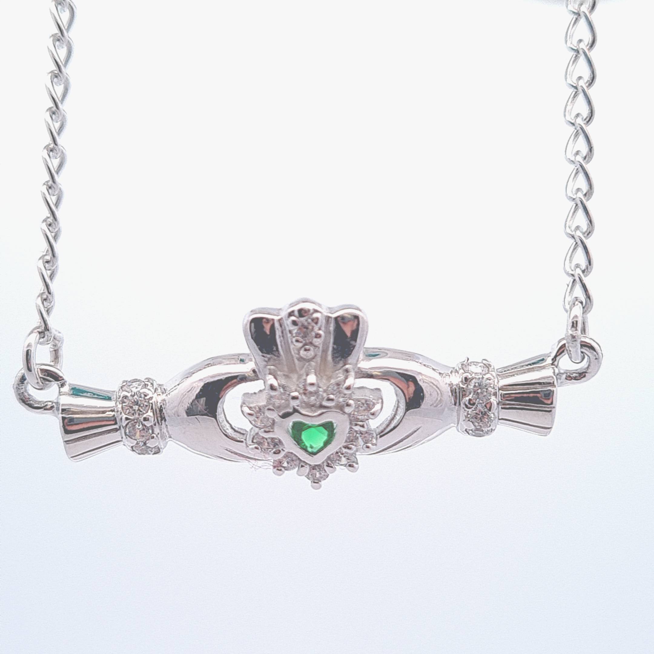 Claddagh cluster necklace 37321 - Armin Lowe Jewellers