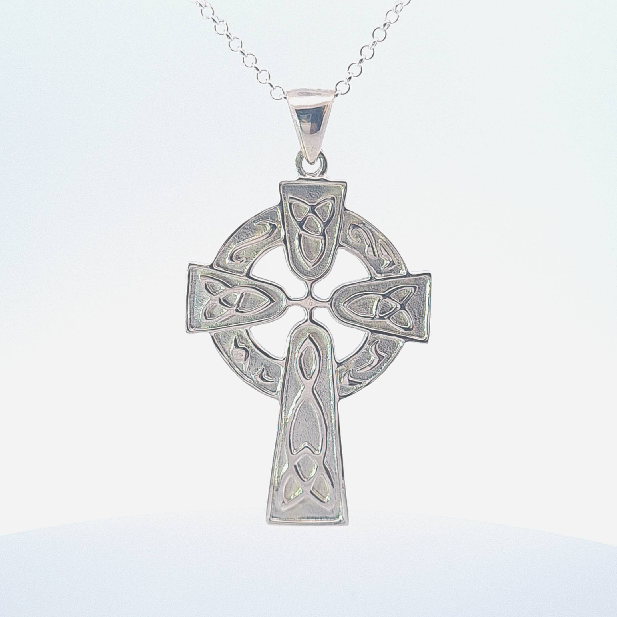 Extra large embossed Celtic Cross pendant 37345 - Armin Lowe Jewellers