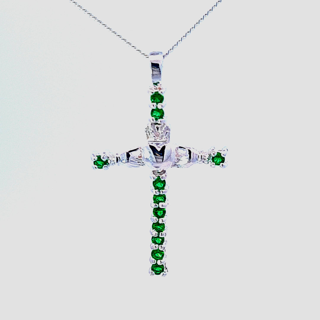 Claddagh cross pendant 37332 - Armin Lowe Jewellers