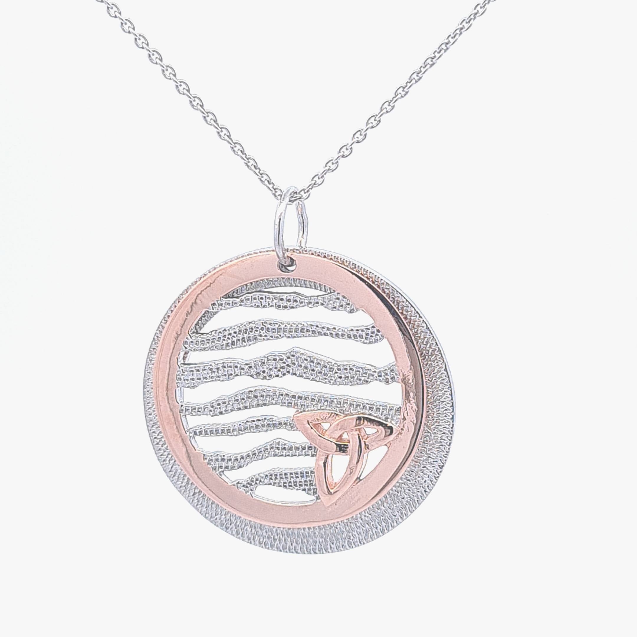 Rose gold toned Sinead Claddagh Pendant 37313 - Armin Lowe Jewellers