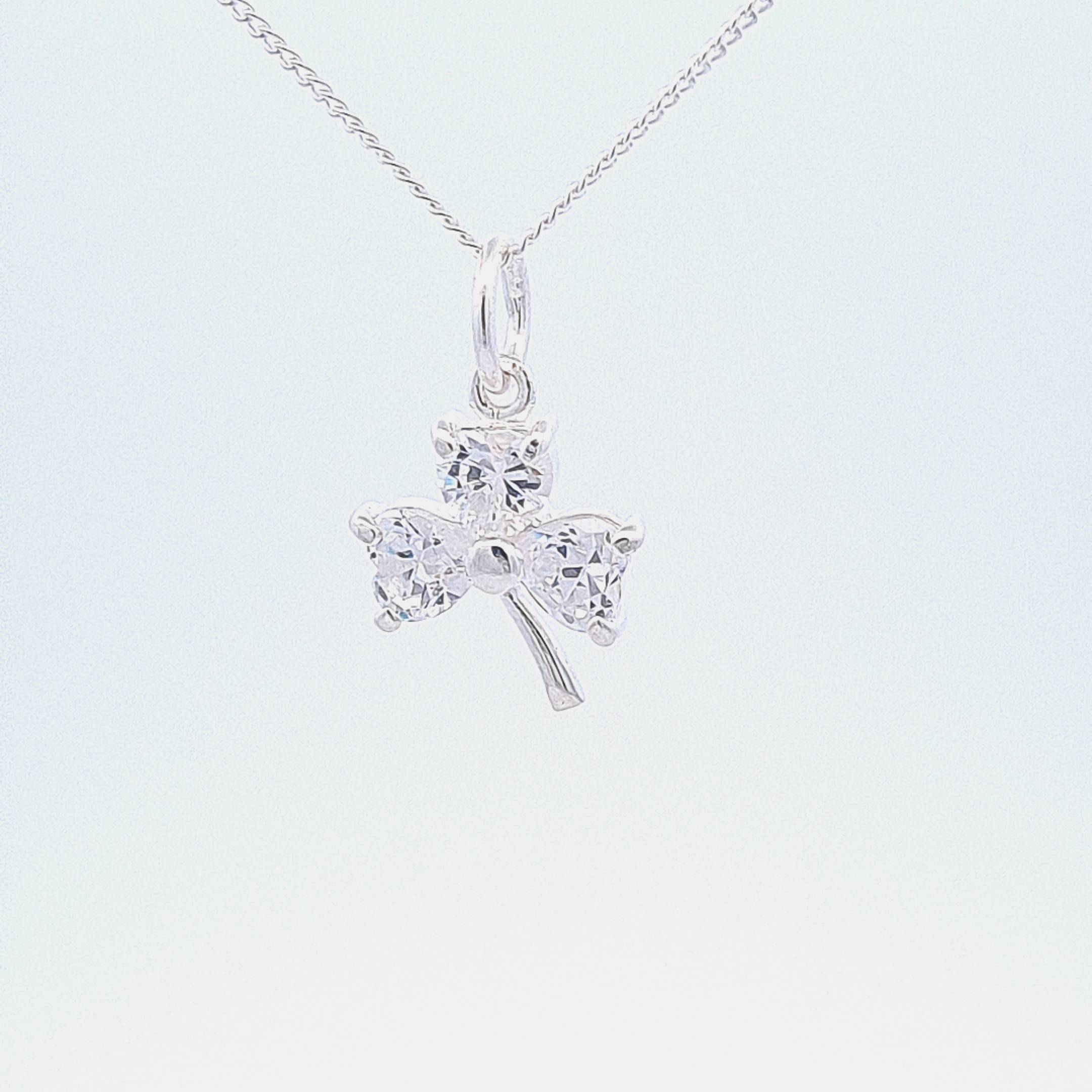 CZ Shamrock pendant 37317 - Armin Lowe Jewellers