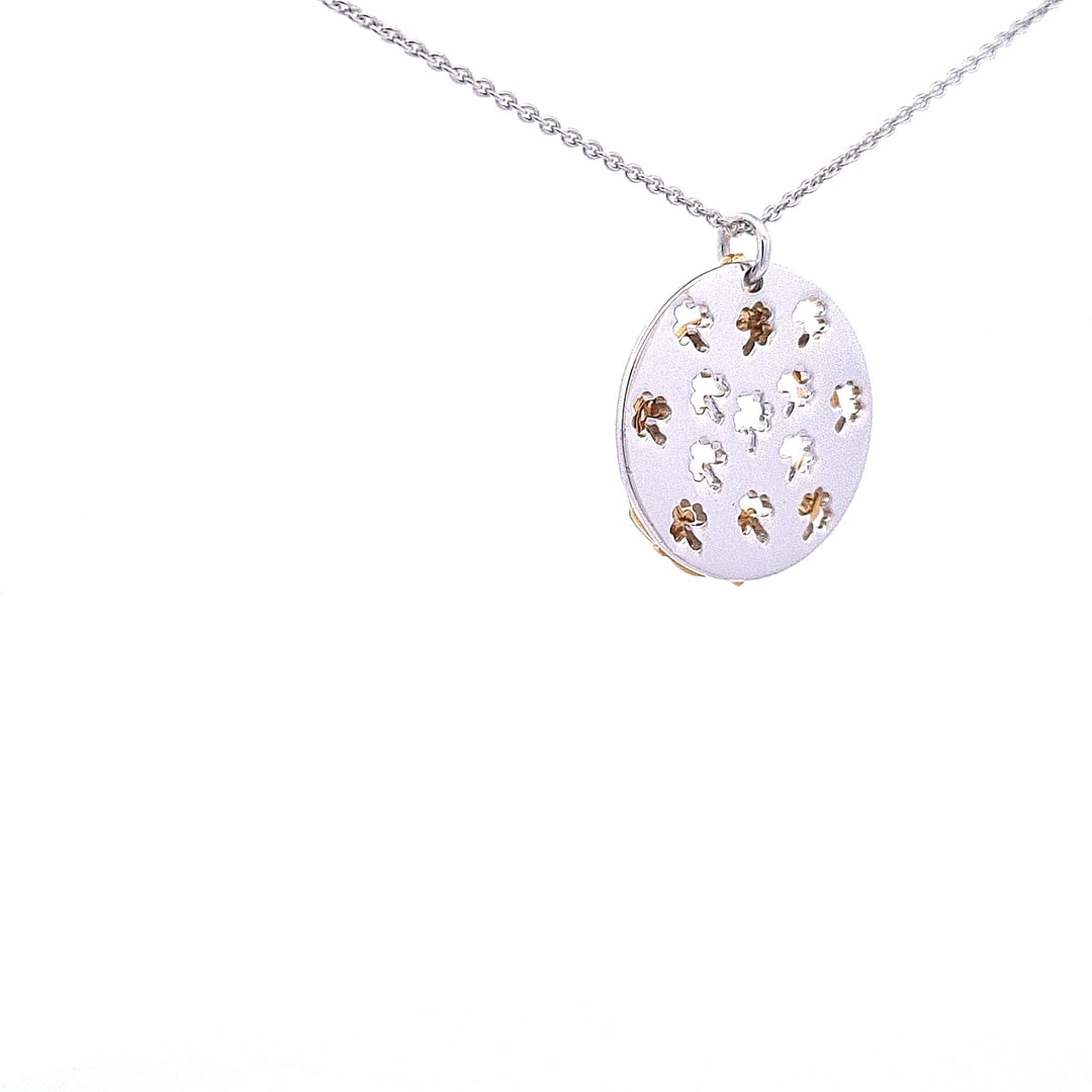 Gold toned Claddagh Shamrock double pendant 37347 - Armin Lowe Jewellers