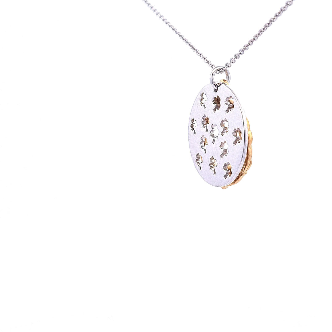 Gold toned Claddagh Shamrock double pendant 37347 - Armin Lowe Jewellers