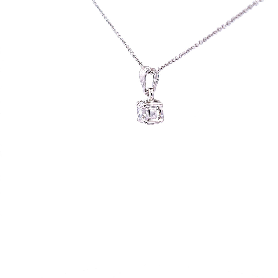 Sterling silver 6mm CZ solitaire pendant 37450 - Armin Lowe Jewellers