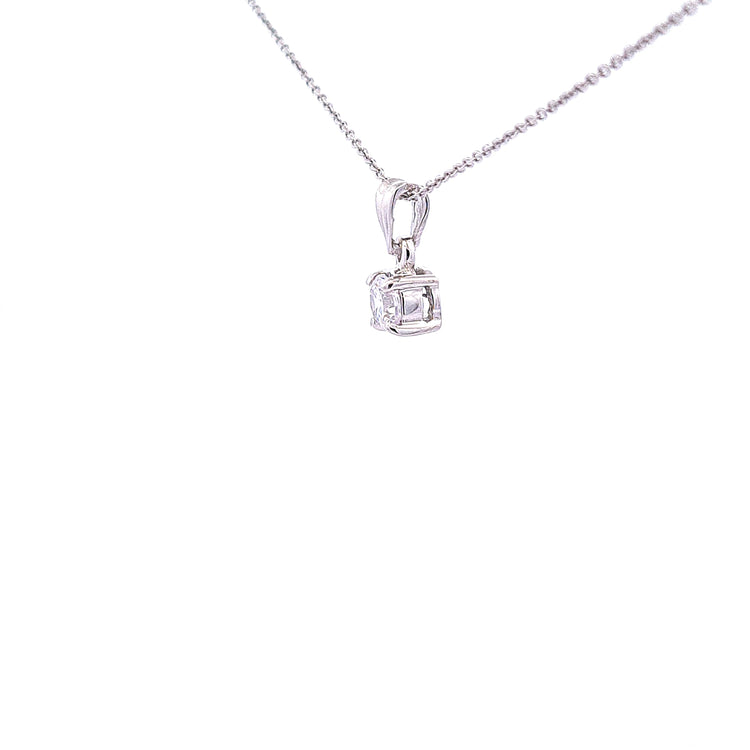 Sterling silver 6mm CZ solitaire pendant 37450 - Armin Lowe Jewellers