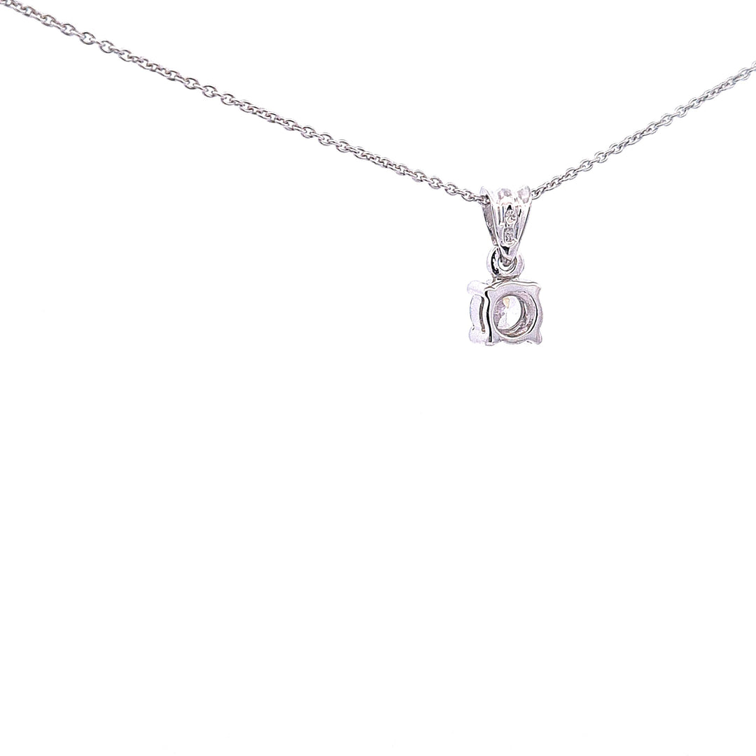 Sterling silver 6mm CZ solitaire pendant 37450 - Armin Lowe Jewellers