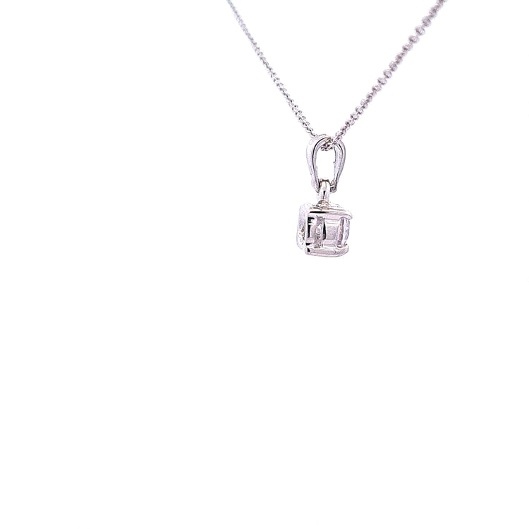 Sterling silver 6mm CZ solitaire pendant 37450 - Armin Lowe Jewellers