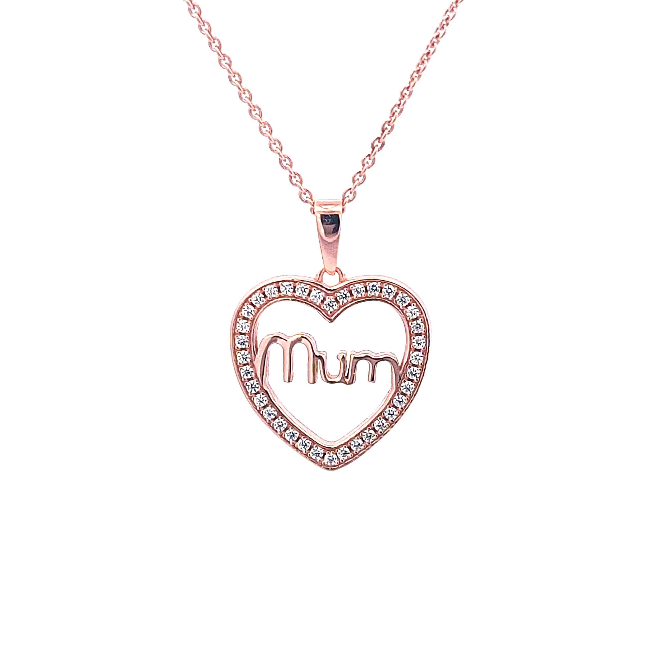 Rose gold MUM pendant 37261 - Armin Lowe Jewellers