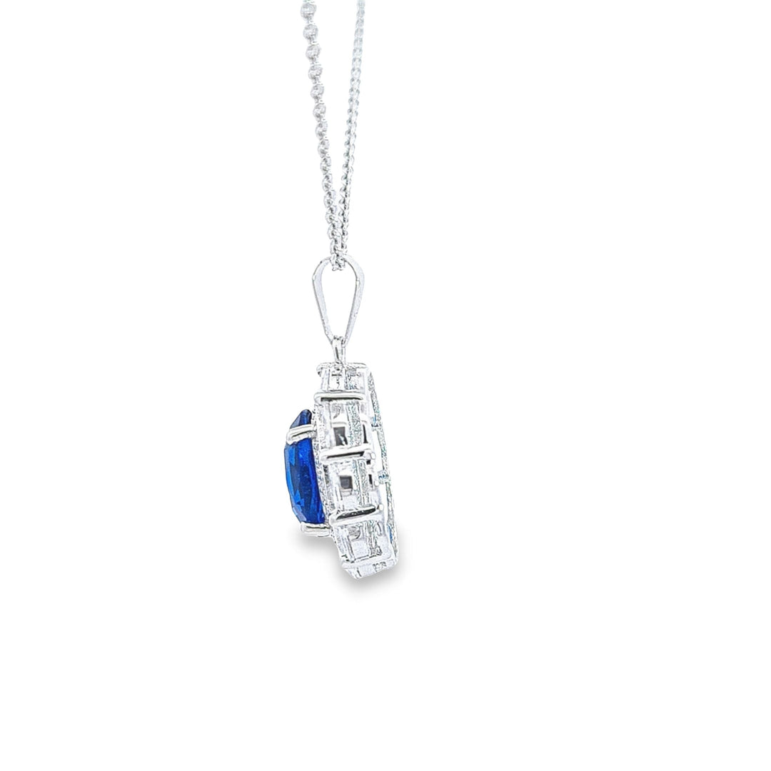 Sapphire Blue CZ pendant 36914 - Armin Lowe Jewellers