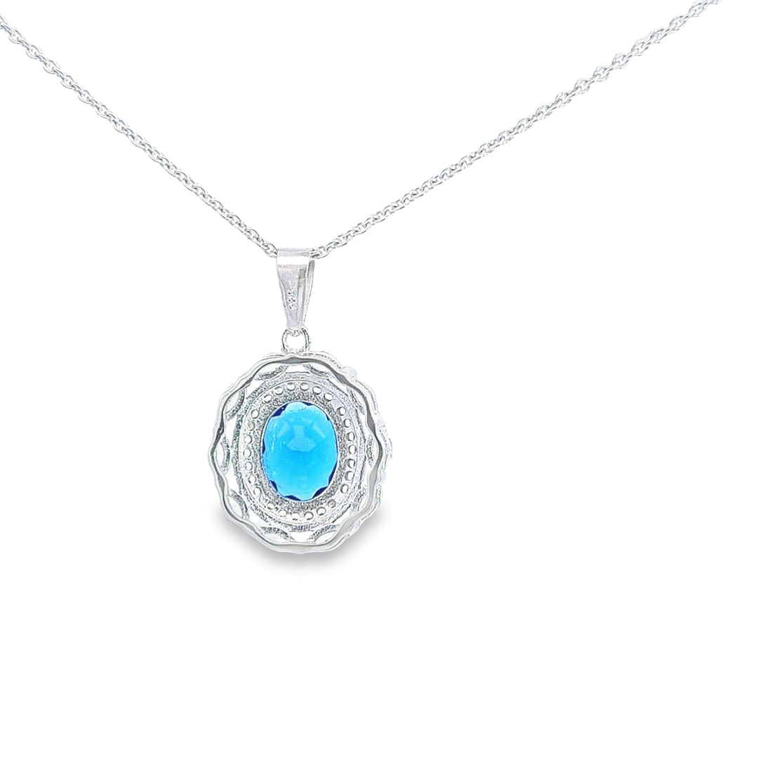 Sapphire Blue CZ pendant 36914 - Armin Lowe Jewellers