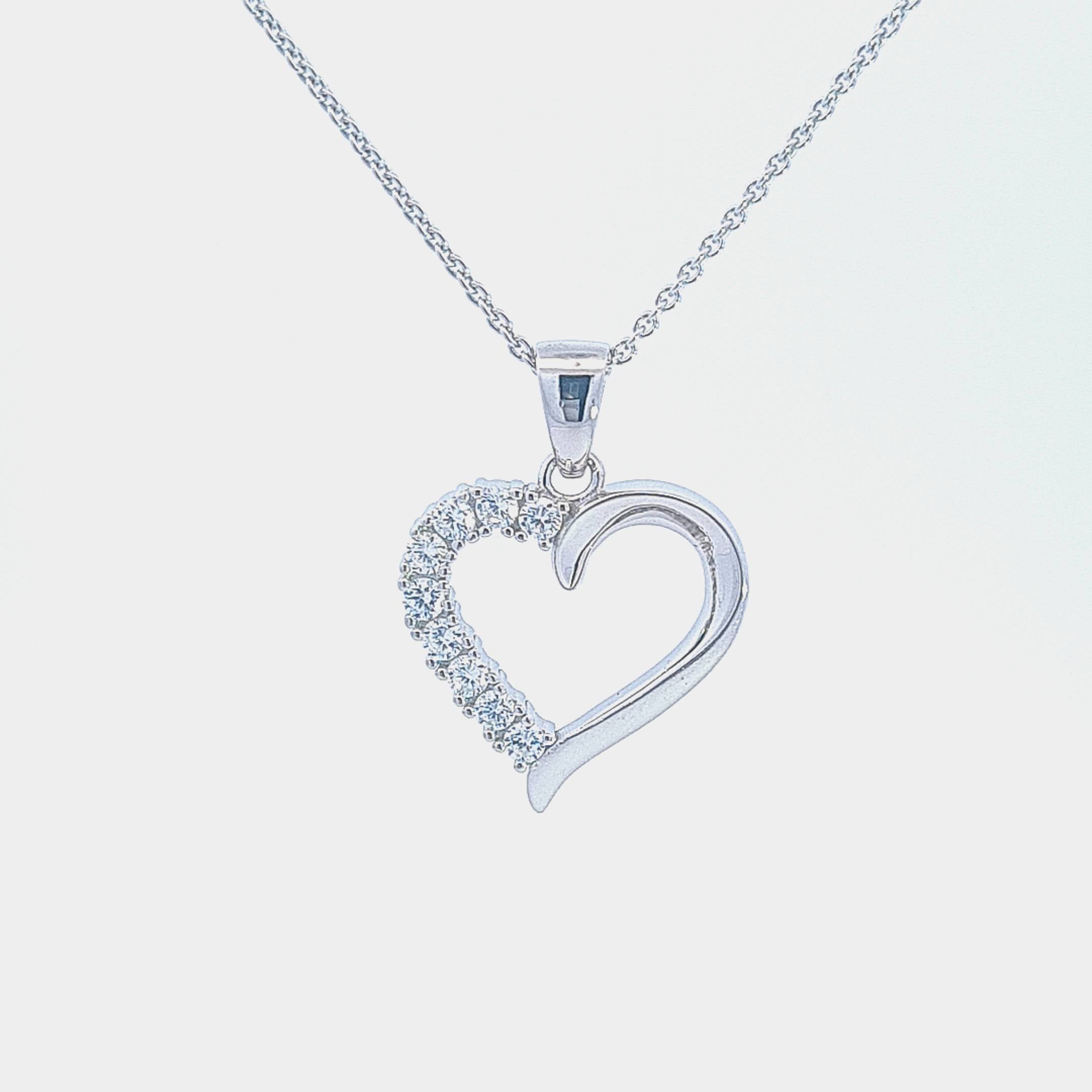 CZ set Heart pendant 37287 - Armin Lowe Jewellers