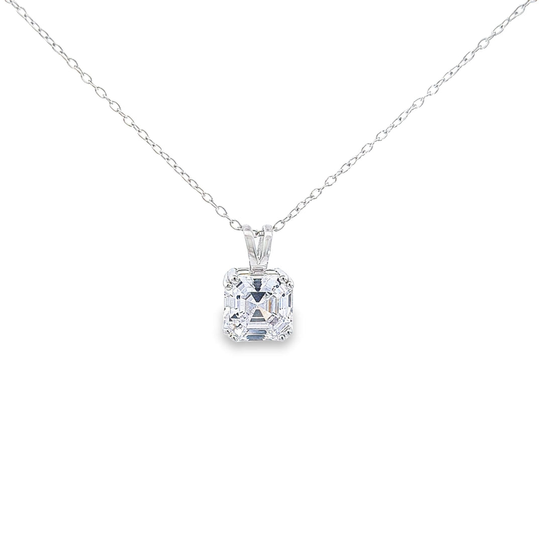 Sterling silver CZ square pendant 36923 - Armin Lowe Jewellers